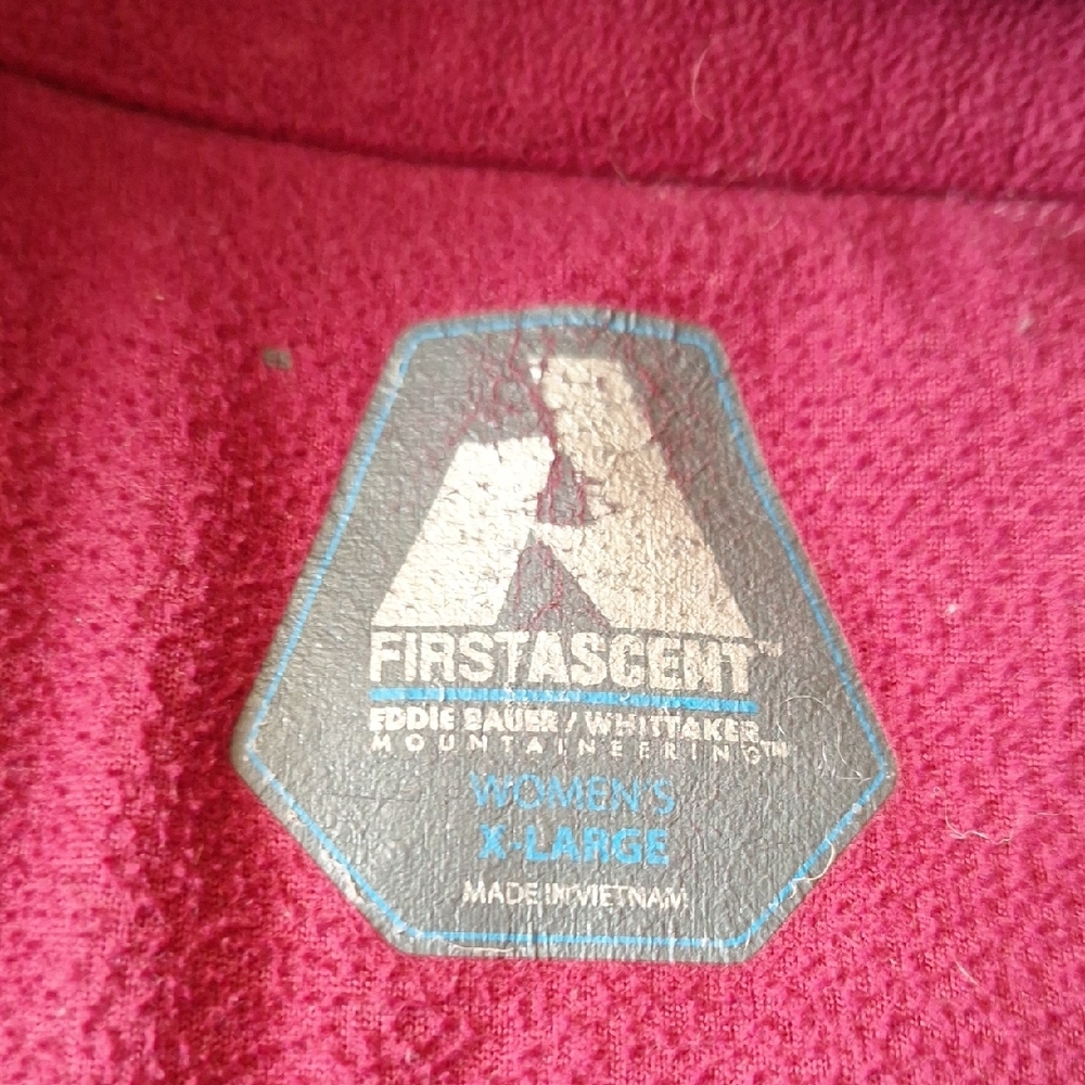 Eddie Bauer First Ascent Maroon Quarter-Zip Pullover Size XL - Picture 3 of 10